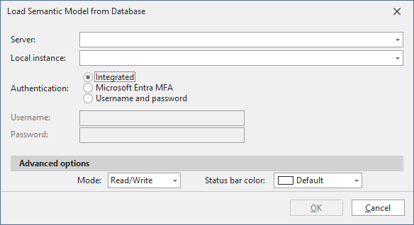 Connect Dialog